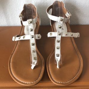 Eurosoft by Söfft White Studded Gladiator Sandals